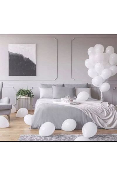 Yogi parti 12 Inch White Pastel Balloons - 20 Pieces