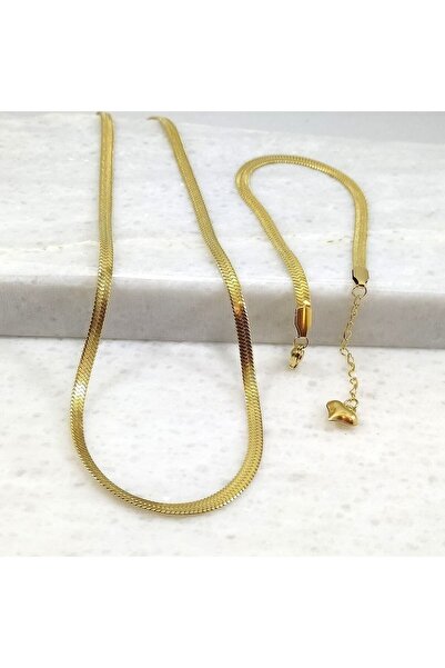 Asya Jewellery Çelik Ezme Italyan Zincir Kolye Ve Bileklik Seti Kararmaz