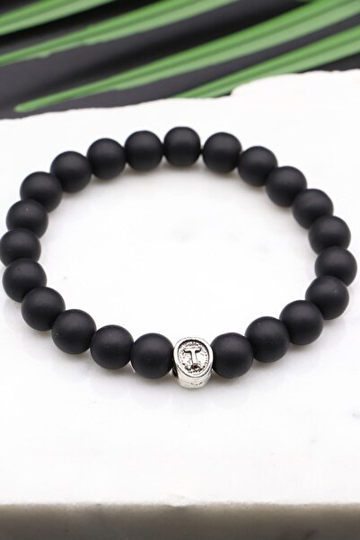 Northwatch Unisex Parlak Siyah Metal Harfli Bileklik