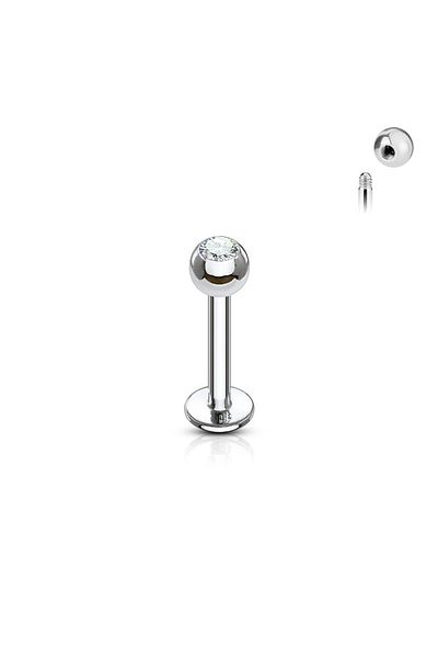 AyçaSilver Steel stone lip piercing