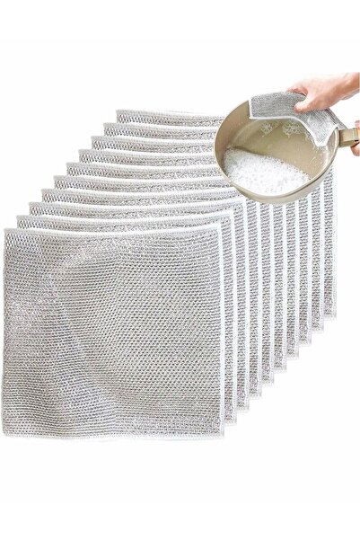 FASTSELLER 10 قطع من قماش الأطباق السلكي متعدد الأغراض، مقاوم للخدش، سلك قماش...