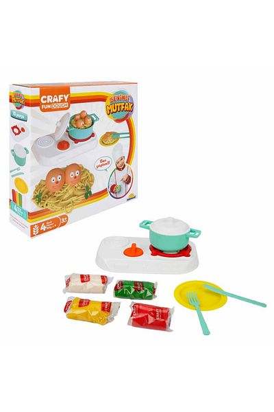 Sunman Crafy Play Dough Set Cute Kitchen Dough 200 gr 10 Piece S02002010