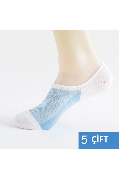 çorapmanya 5 Çift Dikişsiz Erkek Yazlık Rahat Nefes Alabilen Sneaker / Görünm...