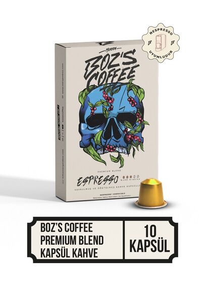 Bozs Coffee Premium Blend Nespresso Uyumlu Kapsül Kahve 10 Adet