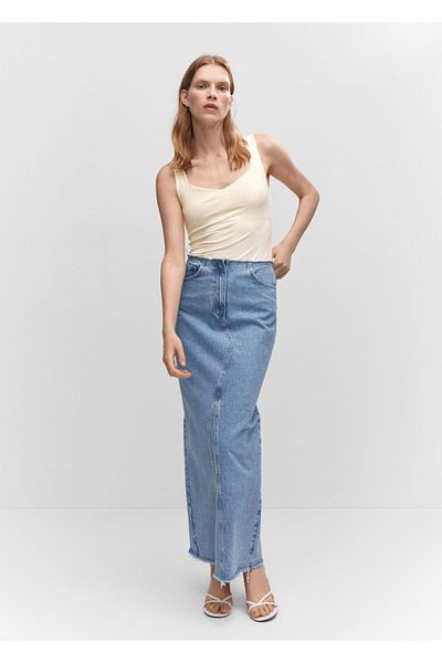 MANGO Woman Otevřený elastický top