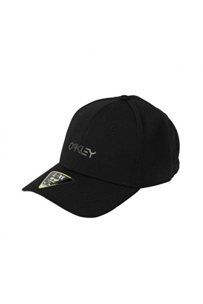 Oakley 6 Panel Stretch Metallic Line Blackout S/M Men's Outdoor Hat