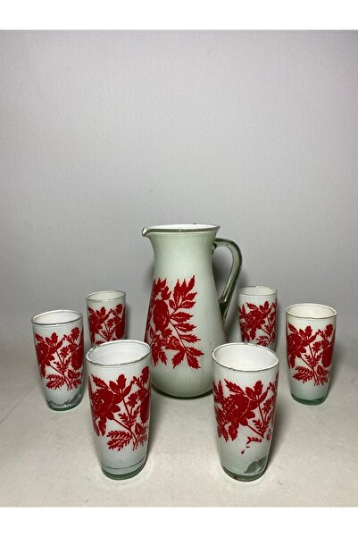 AntikHacı Vintage El Boyama Sürahi Takımı