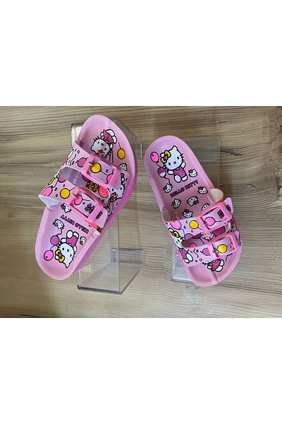 Eylül Spor Hello Kitty Patterned Non-Slip Sole Sea Beach Pool Bathroom Garden Girl Child Slippers