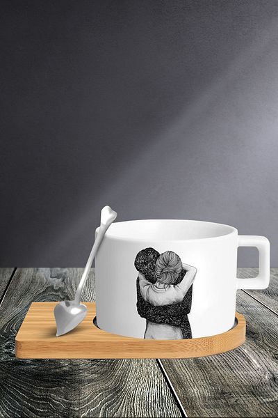Bytwo Dear Designed Cup Set - Cup - Spoon and Saucer - tkm199