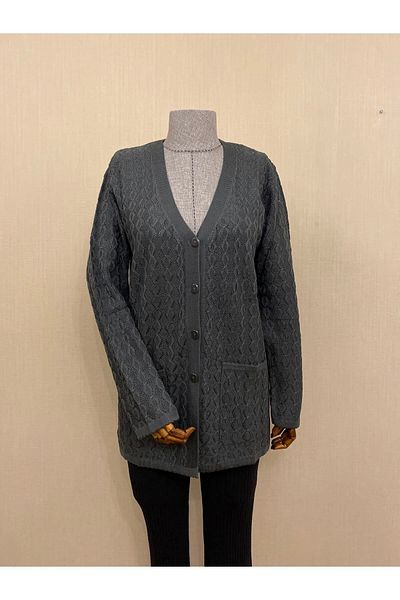 TEK Seasonal Mercerized Mother's Pocket Cardigan / Smoked