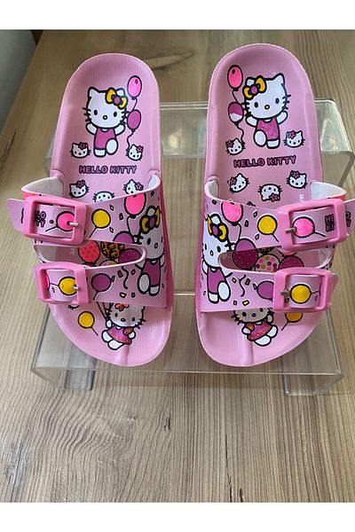 Eylül Spor Hello Kitty Patterned Non-Slip Sole Sea Beach Pool Bathroom Garden Girl Child Slippers