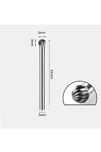 Depolife Yoğun Karbür Çelik Tungsten 3mm Cnc Router Dremel Vb. Gravür Makinesi Için Top Carbide Uç