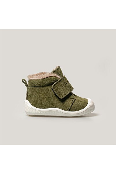 Merli&Rose Stride Plush Suede First Step Boots| Khaki