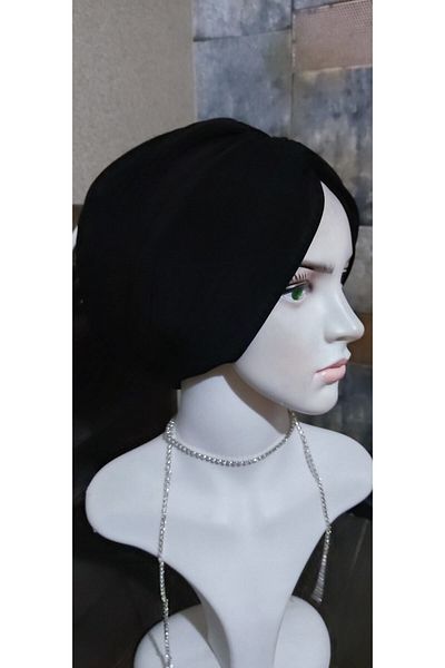 ABB Meryemcebone Black Gathered, Knotted Bonnet
