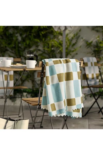 IKEA SVARTFIBBLA white-blue-green 120x160 cm cover