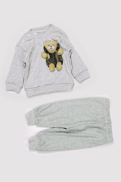 Peki Buy Baby 5 Pay 4 Newborn Children's Cotton Narrow Patterned Ayicik Figure Set 2 Piece Sweat Pants 13428