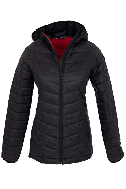 G-FOX Women's Short Fixed Hooded Padded Seasonal Sports Puffer Jacket 8722