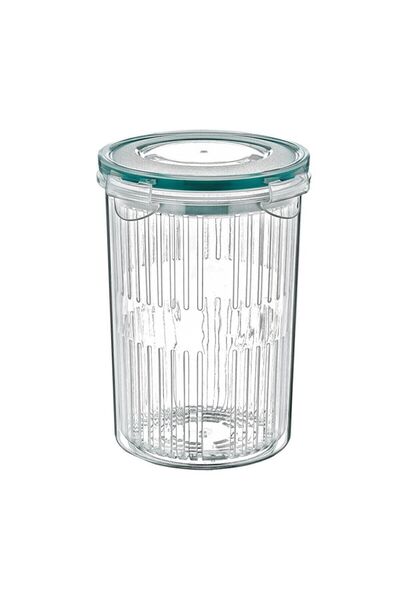 Viyalente Deep Storage Container with Strainer (olive grove, Pickle Bowl) 1.5lt