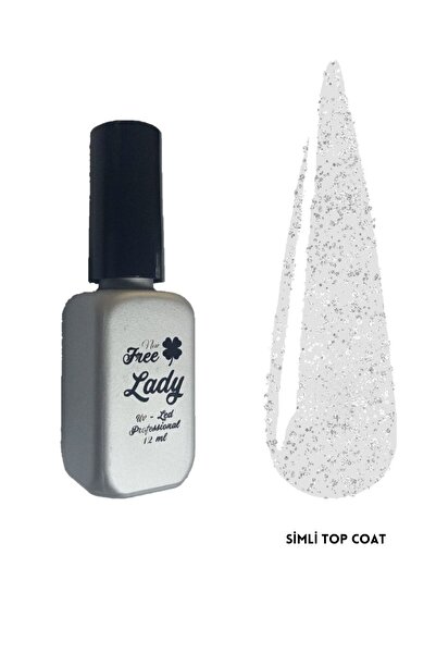 FREELADY Kalıcı Oje Top Coat Uv/led Simli Gümüş 12ml T-72