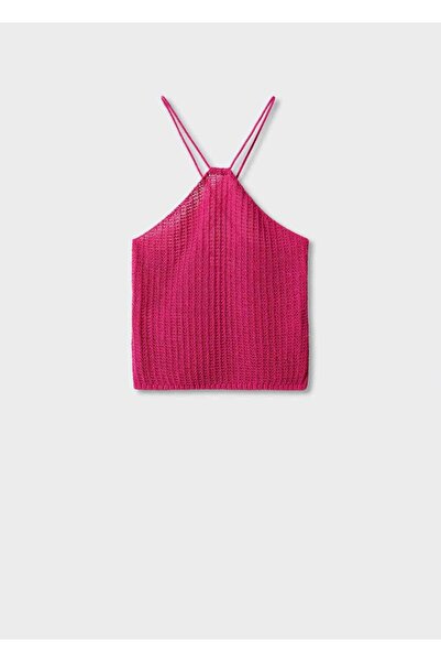 MANGO Woman Halter Yakalı Kroşe Bluz