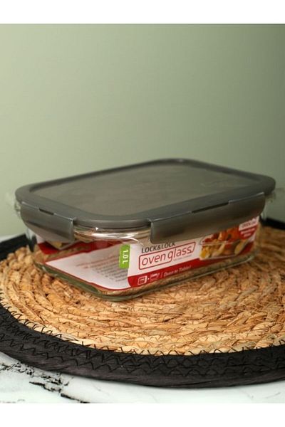 Viyalente Lock & Lock Airtight Glass Storage Container 1 LT| 400°C Safe as Heat
