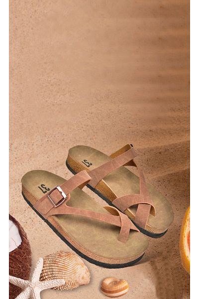 Fox Shoes Γυναικείες παντόφλες καφέ καφέ B777753002
