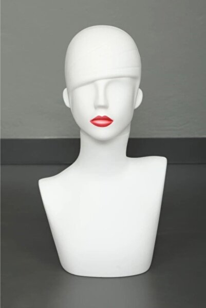 Acar Raf Kafa Manken, Makyajlı Büst Manken, Bayan Eşarplık Kafa, Uzay Model