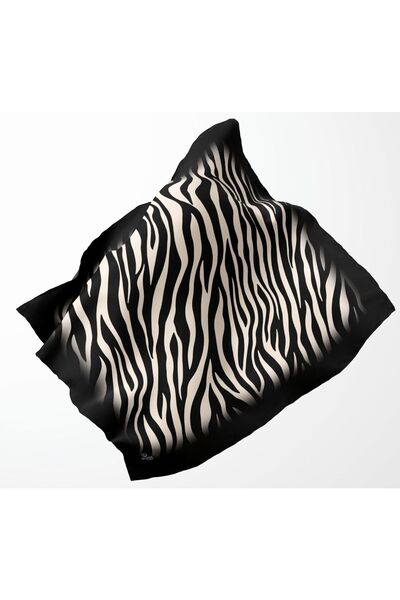 BELİNDA Zebra Desenli Twill Eşarp