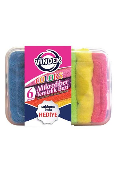 Windex Microfiber Cloth 6 Pieces + Storage Container Gift
