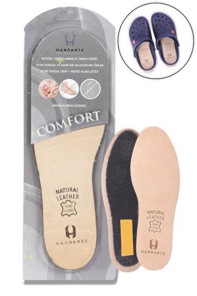 Handarte Terliklere Özel Ter Emici Koku Önleyen Nubuk Deri Tabanlık | ®