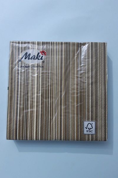 Maki Patterned Paper Napkin 3 Layer 33x33 Cm 20 Pack