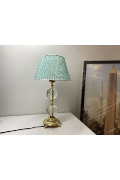asellus Şehzade Crystal Glass Bulk Lampshade Knitted Hat, Gold plated table lamp, lampshade, lampshade home gifts