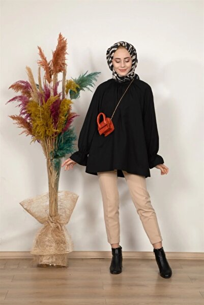 CNG MODA Πουκάμισο τουνίκ από ποπλίνα με μανίκια