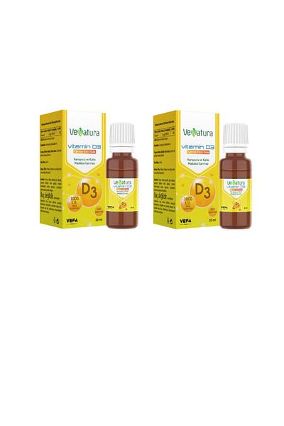 VeNatura Vitamin D3 Food Supplement 20 ml Drops X2 Pieces