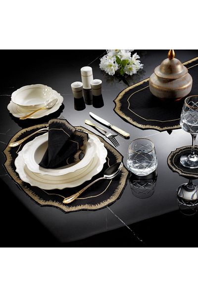 ZEBRA CASA Siena 2-Piece American Service Black/gold