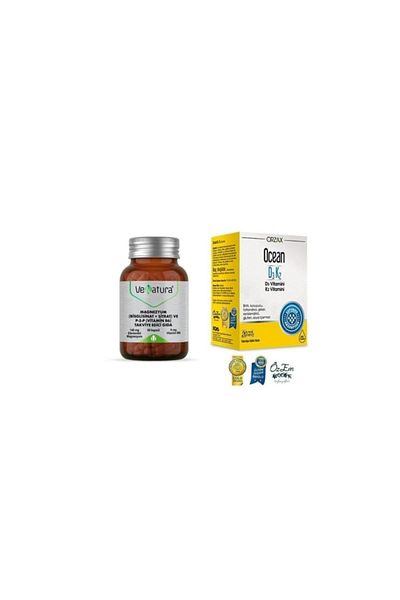 VeNatura Magnesium Bisglicinate+citrat+p5p+b6 - 60 Capsules Ocean D3k2 Drops 20 Ml