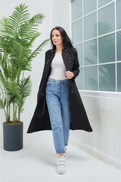 Wazze H. Yaka Kapişonlu Trençkot