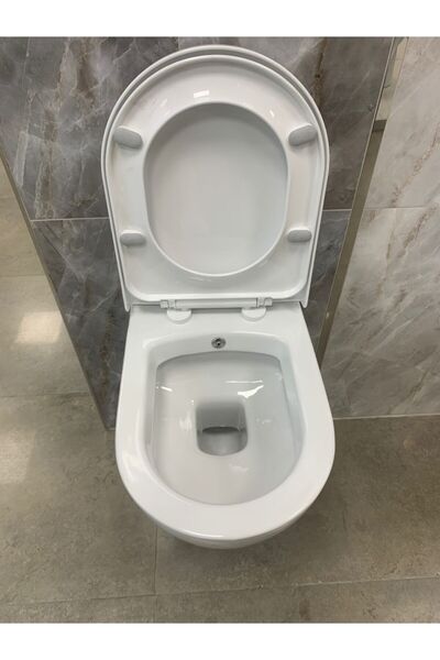 ALVİT Genova Asma Klozet Yavaş Kapanır Kapak