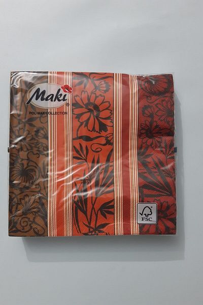 Maki Patterned Paper Napkin 3 Layer 33x33 Cm 20 Pack