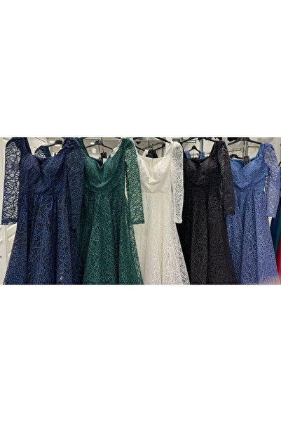 Elbisen Burada Beyaz Kalp Yaka İsteme Nikah Elbisesi