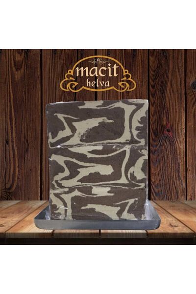 inebolu macit helva 500 Gr Tahini Halva with Cocoa - Open