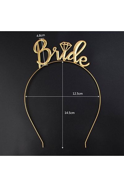 ELGALA BRIDE Written Metal Stone Crown Decoration Crown