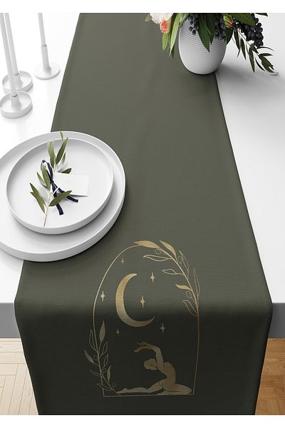 Bertille Home Series 140x40 Cm Digital Printed Minimalist Runner