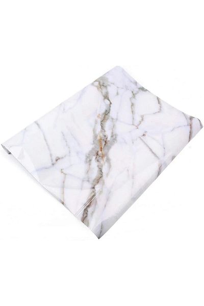 Askımo Marble Patterned White Foil Coating 5 Meter Countertop Cabinet Kitchen Paper Adhesive