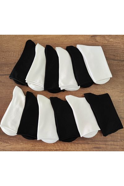 Leement socks Чорапи за диабетици - 12 чифта, бамбукова еластична материя, мека текстура, безшевни