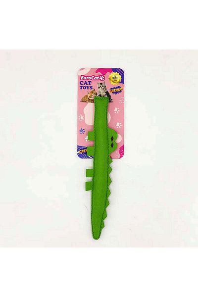 Eurocat Green Plush Crocodile Cat Toy - Toys
