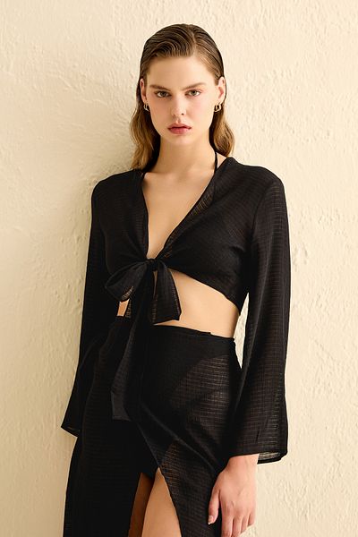 AQUELLA BECCA Black Double Suit Set