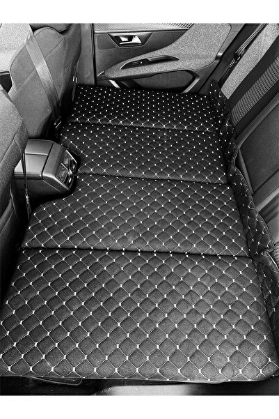 Shop-set سرير أريكة خلفي للسيارة مقاس 70*130 سم مصنوع من قماش الريش التايلاندي الأسود