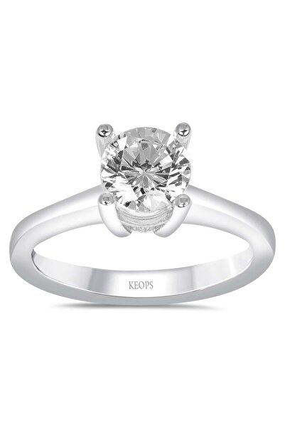 Keops Pırlanta D Renk 0.90 Karat Pırlanta Tektaş Yüzük - HRD Sertifikalı
