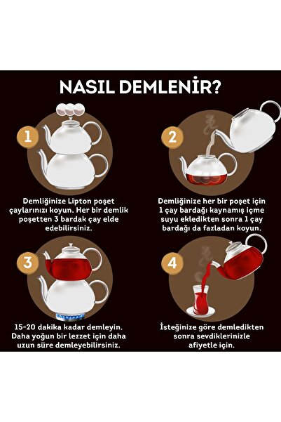 Lipton Earl Grey Demlik Poşet Çay 100lü